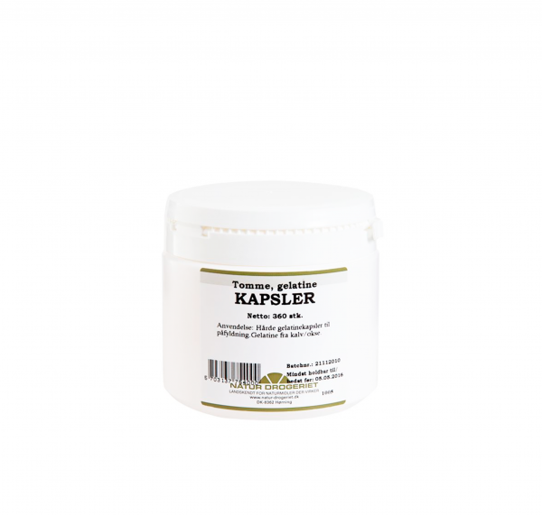 Tomme gelatine kapsler